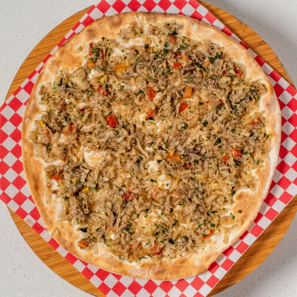 Za'atar manakish flatbread at Baladna Restaurant and Bakery in Calgary